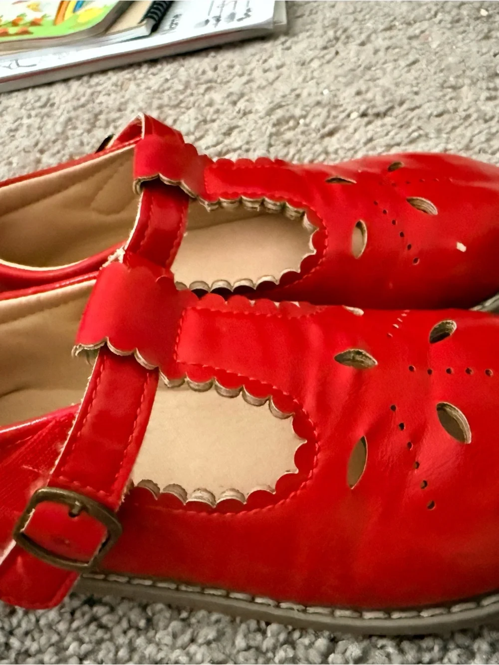 Girls Red Mary Jane Dress Shoes